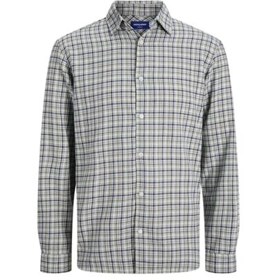 JACK & JONES Jorjoshua Flannel Check Shirt Ls Mni, Skyway, 122 JACK & JONES Jorjoshua Flannel Check Shirt Ls Mni, Skyway, 122