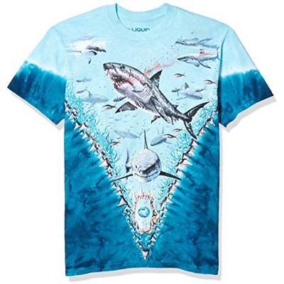 Liquid Blue T-shirt för män, Batik, M Liquid Blue T-shirt för män, Batik, M
