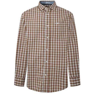 Pepe Jeans Paxton-skjorta för män, Brun (Khaki Beige), L Pepe Jeans Paxton-skjorta för män, Brun (Khaki Beige), L
