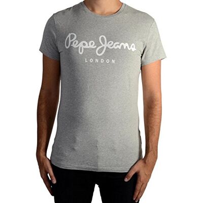 Pepe Jeans Original Stretch T-shirt Herr Slim Fit Kortärmad, Grå Marl, L Pepe Jeans Original Stretch T-shirt Herr Slim Fit Kortärmad, Grå Marl, L