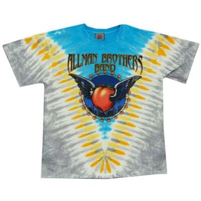 Liquid Blue Herr Allman Bros Flying Peach kortärmad T-shirt, MULTI, L Liquid Blue Herr Allman Bros Flying Peach kortärmad T-shirt, MULTI, L