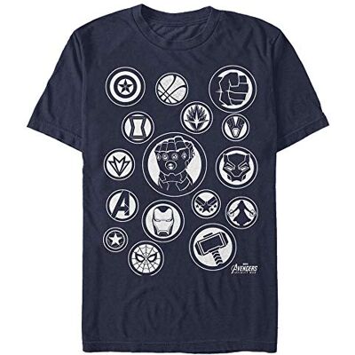 Marvel Unisex Avengers: Infinity War Avengers Symbol Organic kortärmad T-shirt, Marinblå, S Marvel Unisex Avengers: Infinity War Avengers Symbol Organic kortärmad T-shirt, Marinblå, S