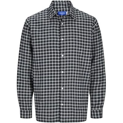 JACK & JONES Jorjoshua Flannel Check Shirt Ls Pls, Skogsnatt, 5XL JACK & JONES Jorjoshua Flannel Check Shirt Ls Pls, Skogsnatt, 5XL