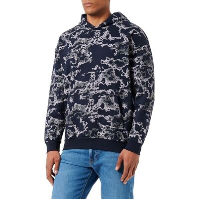 s.Oliver Sales GmbH & Co. KG/ Sweatshirt för män, långärmad med huva, långärmad tröja med huva, blå, XL s.Oliver Sales GmbH & Co. KG/ Sweatshirt för män, långärmad med huva, långärmad tröja med huva, blå, XL