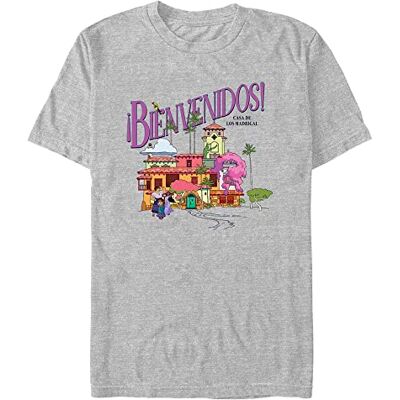Disney Unisex Encanto Destination Casa Organic kortärmad T-shirt, Melange grå, XXL Disney Unisex Encanto Destination Casa Organic kortärmad T-shirt, Melange grå, XXL