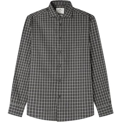 Springfield Daily Vichy Checks Shirt, grå, L för män Springfield Daily Vichy Checks Shirt, grå, L för män