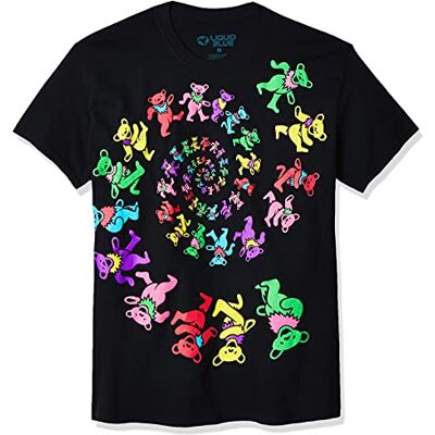Liquid Blue Grateful Dead Spiral Bears Blacklight T-shirt Liquid Blue Grateful Dead Spiral Bears Blacklight T-shirt