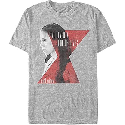 Marvel Unisex Black Lives of Widow Organic Short Sleeve t-shirt, Melange Grey, S, Melange grå, S Marvel Unisex Black Lives of Widow Organic Short Sleeve t-shirt, Melange Grey, S, Melange grå, S