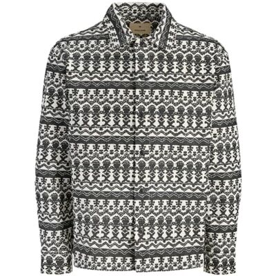 JACK & JONES Jprbluandy Print L/S Overshirt, svart, L JACK & JONES Jprbluandy Print L/S Overshirt, svart, L