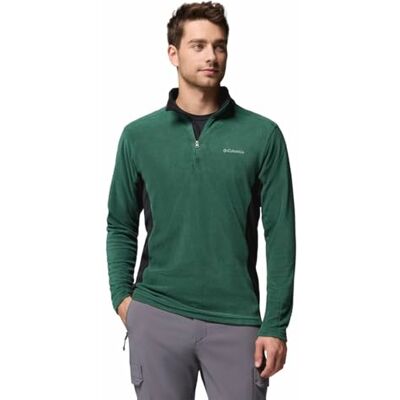 Columbia Klamath Range 2 halv dragkedja, fleece för män, regnskog, svart, XXL Columbia Klamath Range 2 halv dragkedja, fleece för män, regnskog, svart, XXL