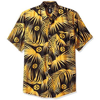 FOCO Pittsburgh Steelers NFL Hawaii-skjorta med knappar för män XXL FOCO Pittsburgh Steelers NFL Hawaii-skjorta med knappar för män XXL