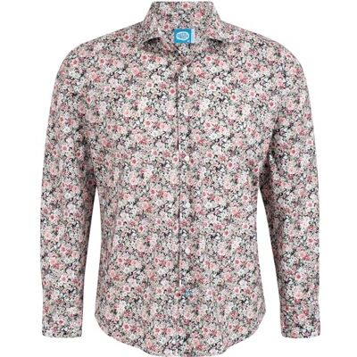 Panareha Herrskjorta med blommönster POSITANO Marinblå, Rosa (L) Panareha Herrskjorta med blommönster POSITANO Marinblå, Rosa (L)