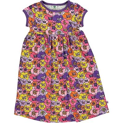 Småfolk Flicka långärmad med blommor klänning, Lila hjärta, 3-4 år Småfolk Flicka långärmad med blommor klänning, Lila hjärta, 3-4 år