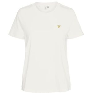 VERO MODA Vmviva S/S O-neck T-shirt JRS Btq Ga, Snövit, M VERO MODA Vmviva S/S O-neck T-shirt JRS Btq Ga, Snövit, M