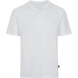 Trigema T-shirt för kvinnor med knappslå deluxe bomull, Vit, XL Trigema T-shirt för kvinnor med knappslå deluxe bomull, Vit, XL