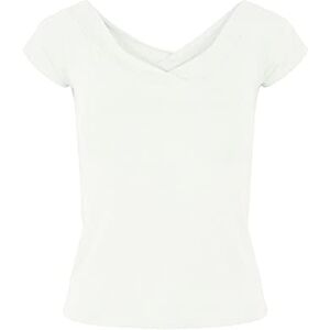 PIECES Damer Pcmaliva Ss Off Shoulder V-ringad Top Noos T-shirt, Ljus vit, M PIECES Damer Pcmaliva Ss Off Shoulder V-ringad Top Noos T-shirt, Ljus vit, M