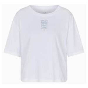 Giorgio Armani dam kortärmad drink tryck skuren passform T-shirt, Vit, M Giorgio Armani dam kortärmad drink tryck skuren passform T-shirt, Vit, M