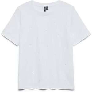 VERO MODA Vmpaulina detalj Ss t-shirt Ga JRS Noos, Ljus vit, M VERO MODA Vmpaulina detalj Ss t-shirt Ga JRS Noos, Ljus vit, M