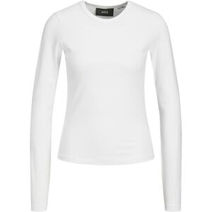JJXX JACK & JONES Jxceline Gigi STR Ls solid tee JRS Noos långärmad tröja, Ljus vit, XS JJXX JACK & JONES Jxceline Gigi STR Ls solid tee JRS Noos långärmad tröja, Ljus vit, XS