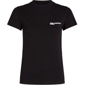 KARL LAGERFELD JEANS , Dam, Slim Kortärm Essential Logo T-Shirt, Slim Fit, Svart, L KARL LAGERFELD JEANS , Dam, Slim Kortärm Essential Logo T-Shirt, Slim Fit, Svart, L