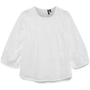 VERO MODA Vmtrine 3/4 Lace Top WVN Ga Noos, Snövit, M VERO MODA Vmtrine 3/4 Lace Top WVN Ga Noos, Snövit, M