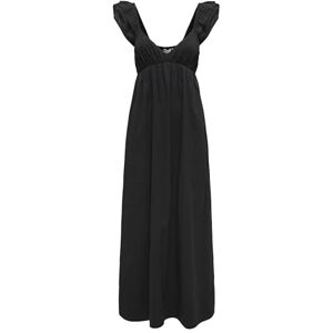 ONLY Onlallie Capsleeve Maxi Dress WVN, svart, L ONLY Onlallie Capsleeve Maxi Dress WVN, svart, L
