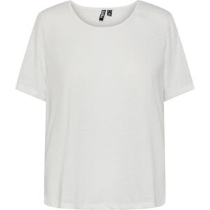 PIECES Dam Pcsylvie Ss Linen Top Noos Bc T-shirt, Ljus vit, L PIECES Dam Pcsylvie Ss Linen Top Noos Bc T-shirt, Ljus vit, L