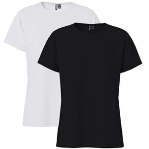 PIECES Pcamira Ss Tee 2-pack Noos Bc, svart, M PIECES Pcamira Ss Tee 2-pack Noos Bc, svart, M