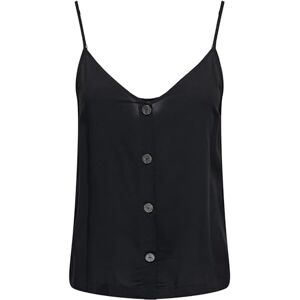 ONLY Onlnelly Life Button Singlet Solid Noos, svart, 46 ONLY Onlnelly Life Button Singlet Solid Noos, svart, 46