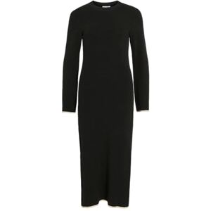 Vila Vikerry O-hals L/S stickad maxi klänning Noos, Svart skönhet, XXL Vila Vikerry O-hals L/S stickad maxi klänning Noos, Svart skönhet, XXL
