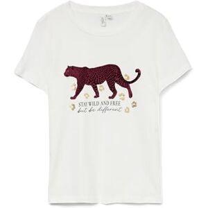 VERO MODA Vmfeo S/S O-Neck T-shirt JRS Btq Ga, Snövit, M VERO MODA Vmfeo S/S O-Neck T-shirt JRS Btq Ga, Snövit, M