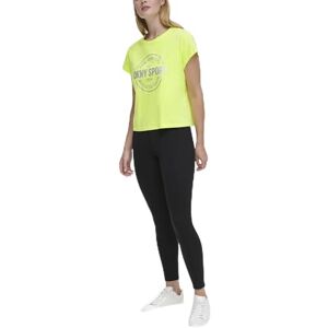 DKNY T-shirt för kvinnor, metallic Athletic Mesh, Zest, M DKNY T-shirt för kvinnor, metallic Athletic Mesh, Zest, M