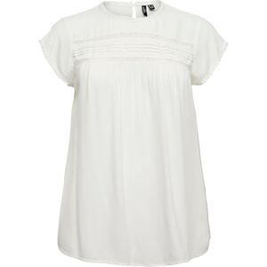 VERO MODA Kvinnlig blus VMDEBBIE Pleat S/L TOP WVN GA Curve NOOS, Snövit, 52 VERO MODA Kvinnlig blus VMDEBBIE Pleat S/L TOP WVN GA Curve NOOS, Snövit, 52