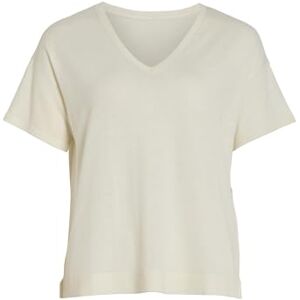Vila dam Viabella Rev S/S V-hals stickad topp Noos T-shirt, Häger, XS Vila dam Viabella Rev S/S V-hals stickad topp Noos T-shirt, Häger, XS