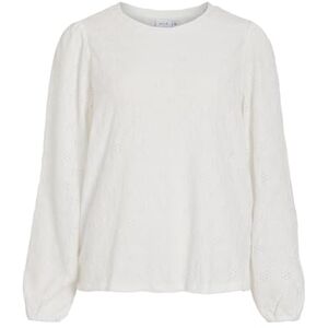Vila Viasta O-Neck L/S Top – Noos, Snövit, XXL Vila Viasta O-Neck L/S Top – Noos, Snövit, XXL