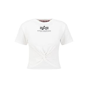 Alpha Industries Knotted Crop T T-shirt för damer White Alpha Industries Knotted Crop T T-shirt för damer White