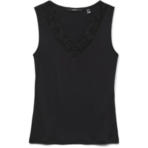 VERO MODA dam Vmrosa Sl V-hals JRS Noos Top, svart, XS VERO MODA dam Vmrosa Sl V-hals JRS Noos Top, svart, XS