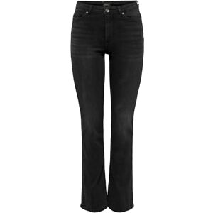 ONLY Dam utsvängda passform jeans ONLWAUW hög midja utsvängda jeans, Tvättad svart, S / 30L ONLY Dam utsvängda passform jeans ONLWAUW hög midja utsvängda jeans, Tvättad svart, S / 30L
