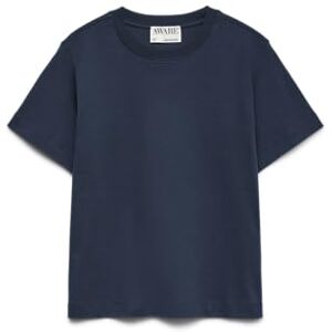 VERO MODA Awnaima Ss O-hals t-shirt Noos, Mörk safir, XS VERO MODA Awnaima Ss O-hals t-shirt Noos, Mörk safir, XS