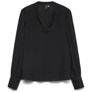 VERO MODA Vmesther Ls Top WVN Ga Noos, svart, XL VERO MODA Vmesther Ls Top WVN Ga Noos, svart, XL