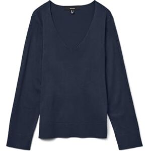 VERO MODA Vmsilje Ls V-hals tröja Ga Noos, marinblå blazer, M VERO MODA Vmsilje Ls V-hals tröja Ga Noos, marinblå blazer, M