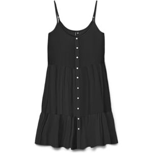 VERO MODA Vmbumpy Short Singlet Dress WVN Ga Noos, svart, M VERO MODA Vmbumpy Short Singlet Dress WVN Ga Noos, svart, M
