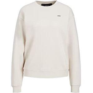 JACK & JONES Jxabbie Ls Rel Every Brush Crew Noos sweatshirt för kvinnor, Moonbeam/tryck: Jjxx svart logotyp, XS JACK & JONES Jxabbie Ls Rel Every Brush Crew Noos sweatshirt för kvinnor, Moonbeam/tryck: Jjxx svart logotyp, XS
