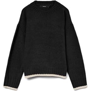 VERO MODA Vmshadow Ls O-hals tröja Boo, svart, S VERO MODA Vmshadow Ls O-hals tröja Boo, svart, S