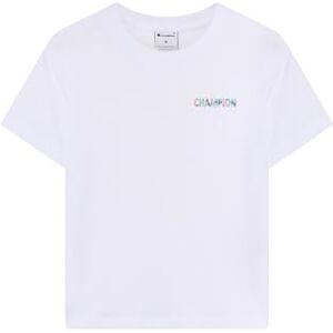 Champion Dam Graphic Crewneck T-shirt för kvinnor, vit, S Champion Dam Graphic Crewneck T-shirt för kvinnor, vit, S