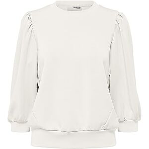 SELECTED FEMME Kvinnlig tröja puffaxel, Snövit, XL SELECTED FEMME Kvinnlig tröja puffaxel, Snövit, XL