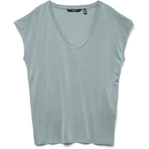 VERO MODA Vmfilli Ss V-hals Tee Ga Noos, Grå mist, S VERO MODA Vmfilli Ss V-hals Tee Ga Noos, Grå mist, S