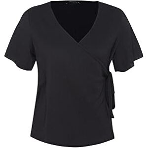 Trendyol kvinnor kvinnor anpassad wrapover Cache-Coeur stickad plusstorlek blus skjorta, Svart, 4XL/Stor Trendyol kvinnor kvinnor anpassad wrapover Cache-Coeur stickad plusstorlek blus skjorta, Svart, 4XL/Stor