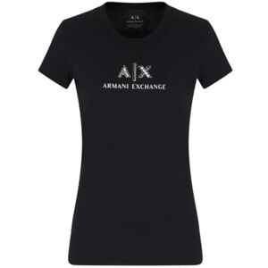 Giorgio Armani dam Arte Sella, shiny logotyp, normal passform, svart, S, svart, S Giorgio Armani dam Arte Sella, shiny logotyp, normal passform, svart, S, svart, S