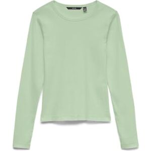VERO MODA Vmchloe Ls Short Top Ga JRS, Pastellgrön, S VERO MODA Vmchloe Ls Short Top Ga JRS, Pastellgrön, S